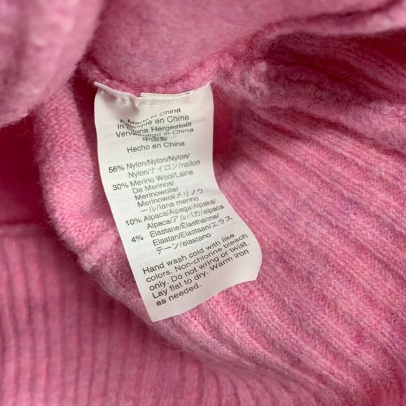 J.Crew Sweater Pink Crew Neck Pullover Long Sleeve Wool Blend - Picture 6 of 10